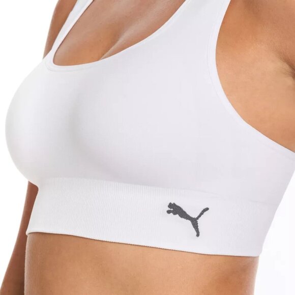 Puma Women's 2-Pack Square Neck Seamless Sports Bra (Purple/White, Small) - Picture 5 of 8